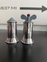 Alessi Salz- und Pfefferstreuer Set Edelstahl, Vintage