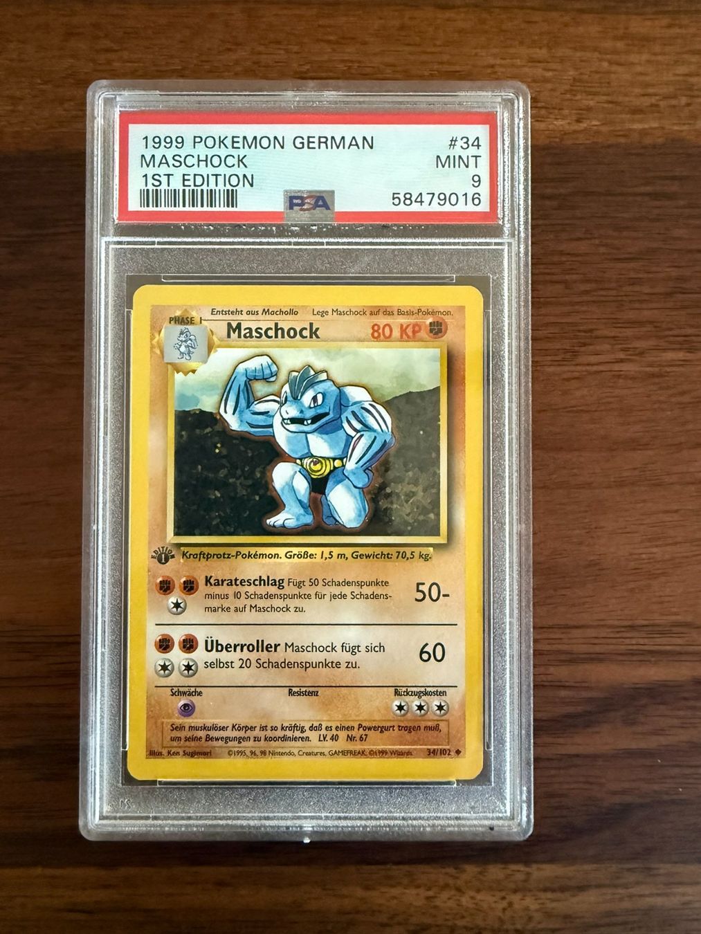 Pokémon Cartes à collectionner: Pokemon 1999 Maschock 1st Edition German - PSA9 – D'occasion à Chiggiogna par TheLegend88