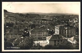 Herisau, Teilansicht mit Viadukt aus der