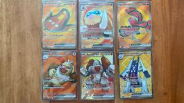 Set of 6 Ultra Rare Pokemon Cards