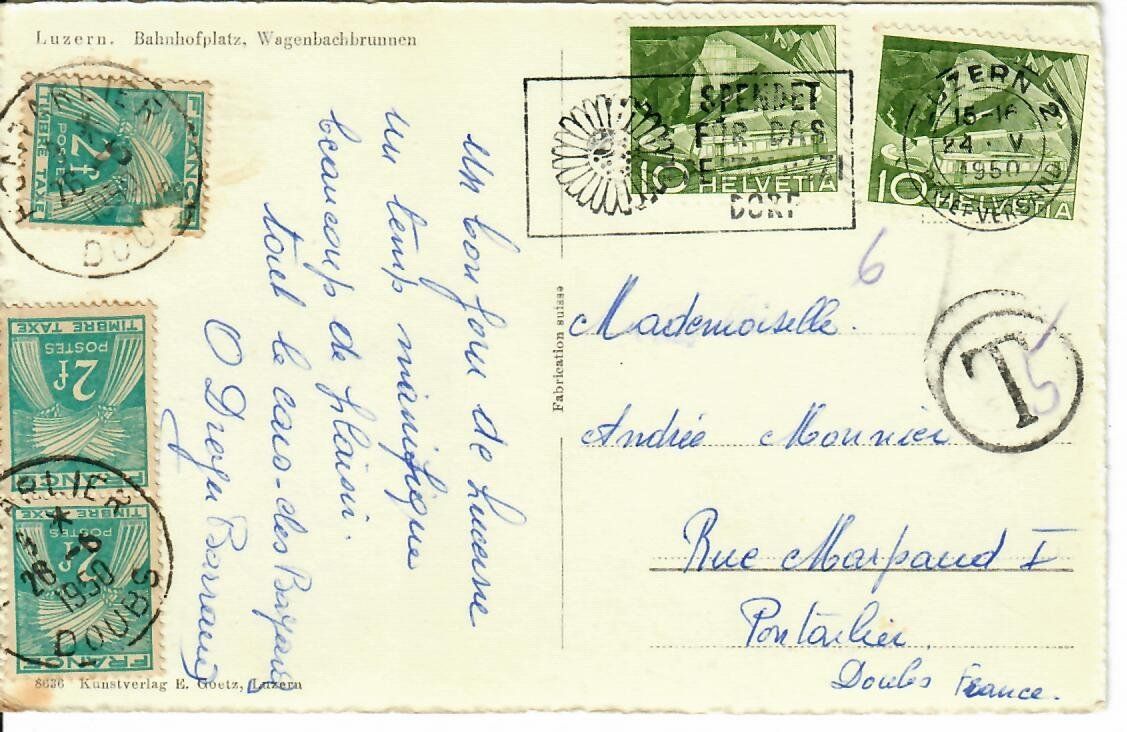 Cartoline postali: Luzern Bahnhofplatz – Usato da Hochdorf venduto da Ziegel-16 1