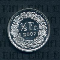 CHF___0.50 2007 stgl * nigelnagelneu! 50 Rappen
