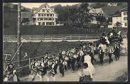 Toggenburg, Parade mit Knaben in Tracht