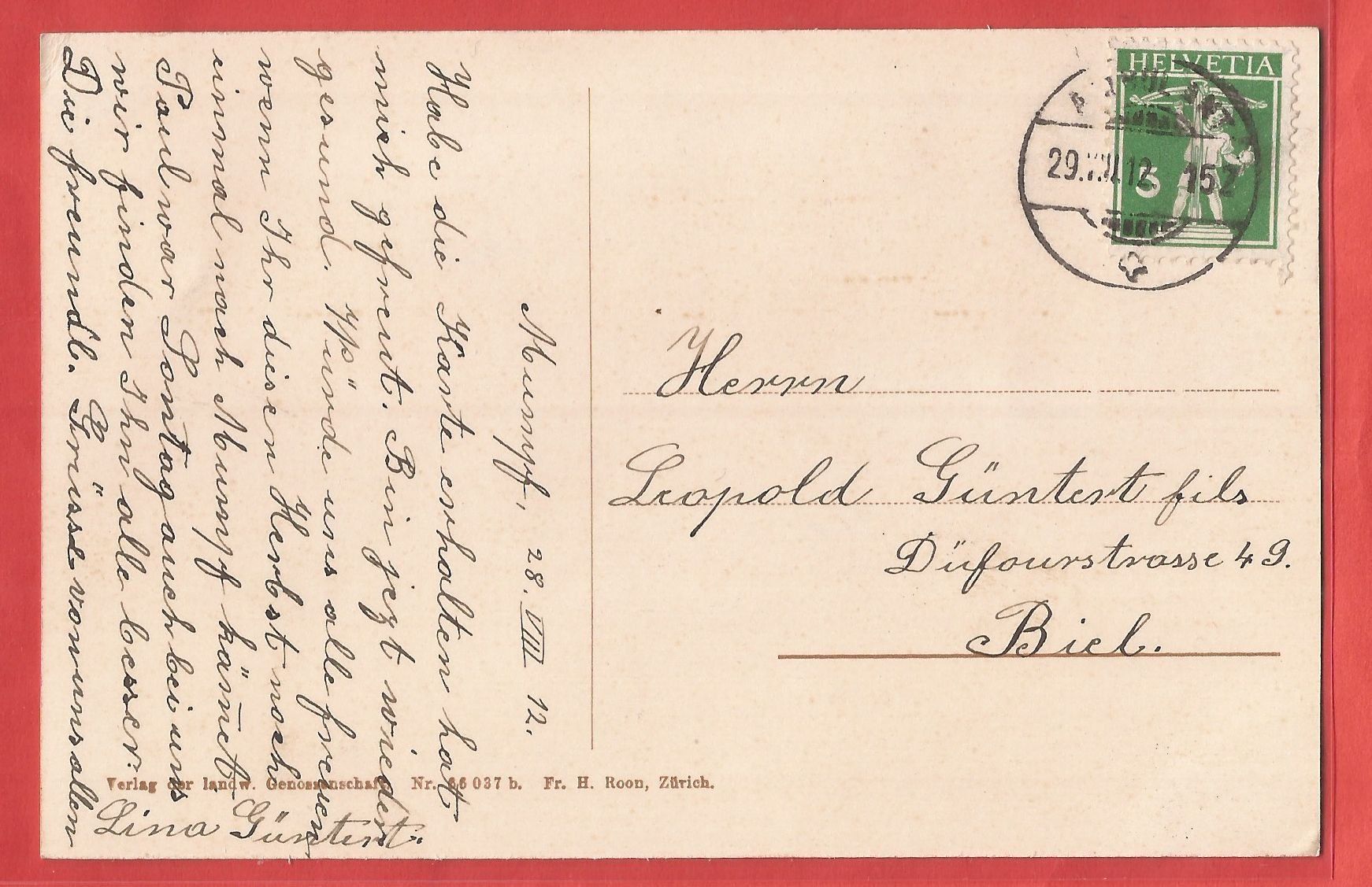 Cartoline postali: Mumpf im Fricktal - 1912 – Usato da Fislisbach venduto da Porano 1