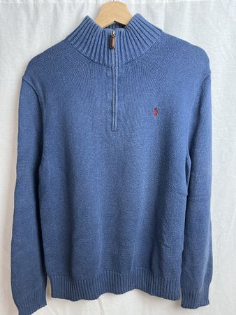 Quarter zip Ralph Lauren bleu taille M