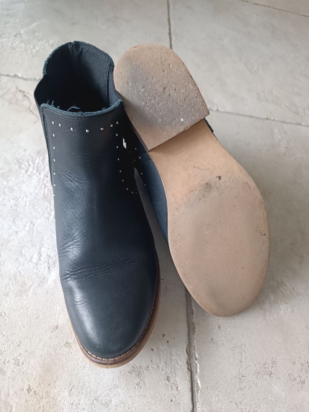 Damenschuhe: BOTTINES OXMOX CUIR NOIR 38 – Gebraucht aus Sierre von shirley04 4