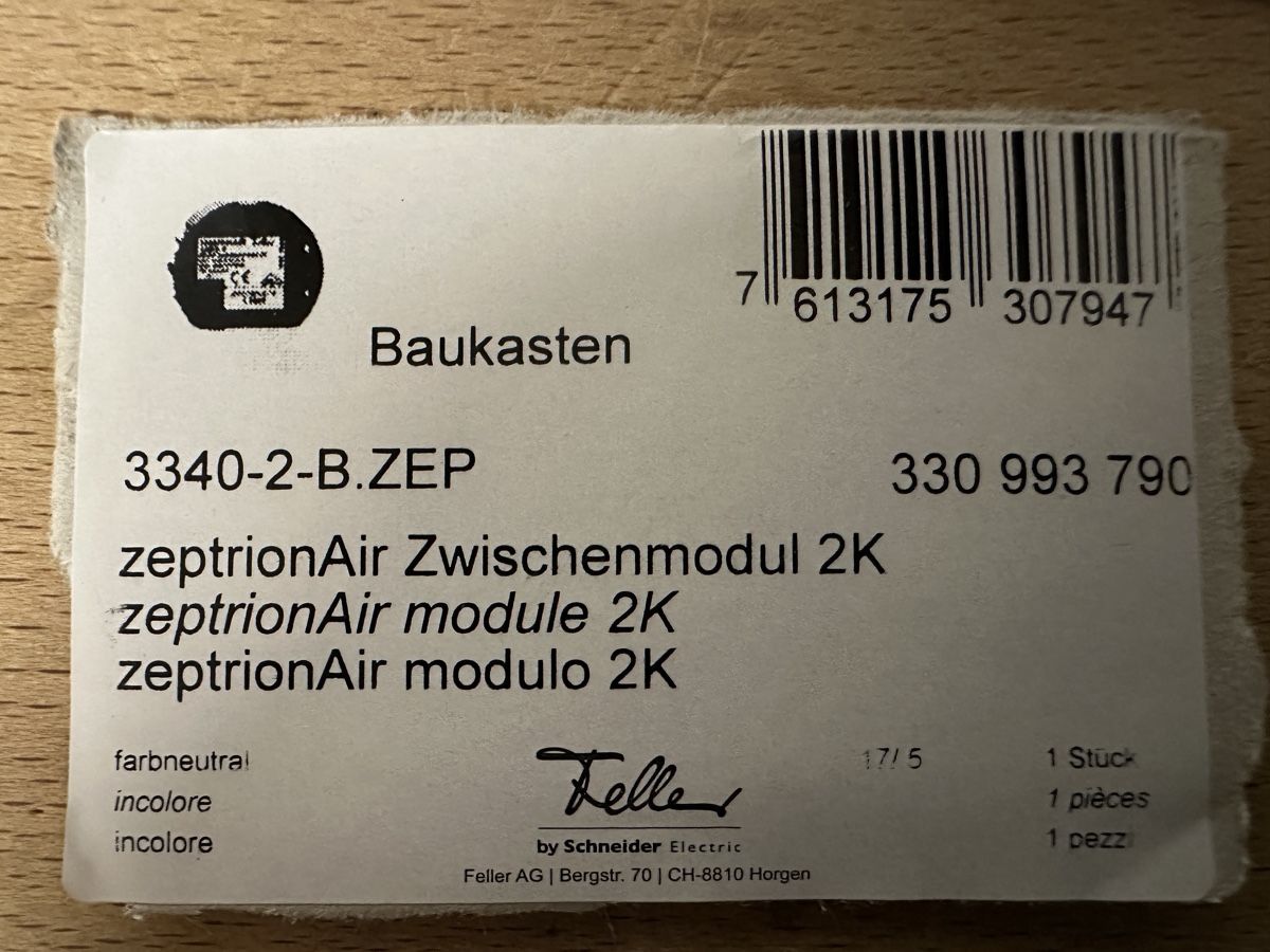 Feller Schalter: Feller Zeptrion Air Material gebraucht – Gebraucht aus Ebnat-Kappel von mailoboesch 4