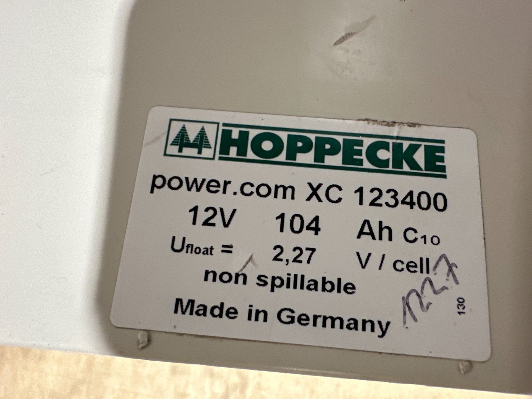Caricatori & Batterie: Hoppecke Power.com XC 12V 104 Ah Batterie – Usato da Quarten venduto da Wolfs 1