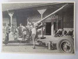Alte Foto Artillerie Geschütz Militär Armee Schweiz RA