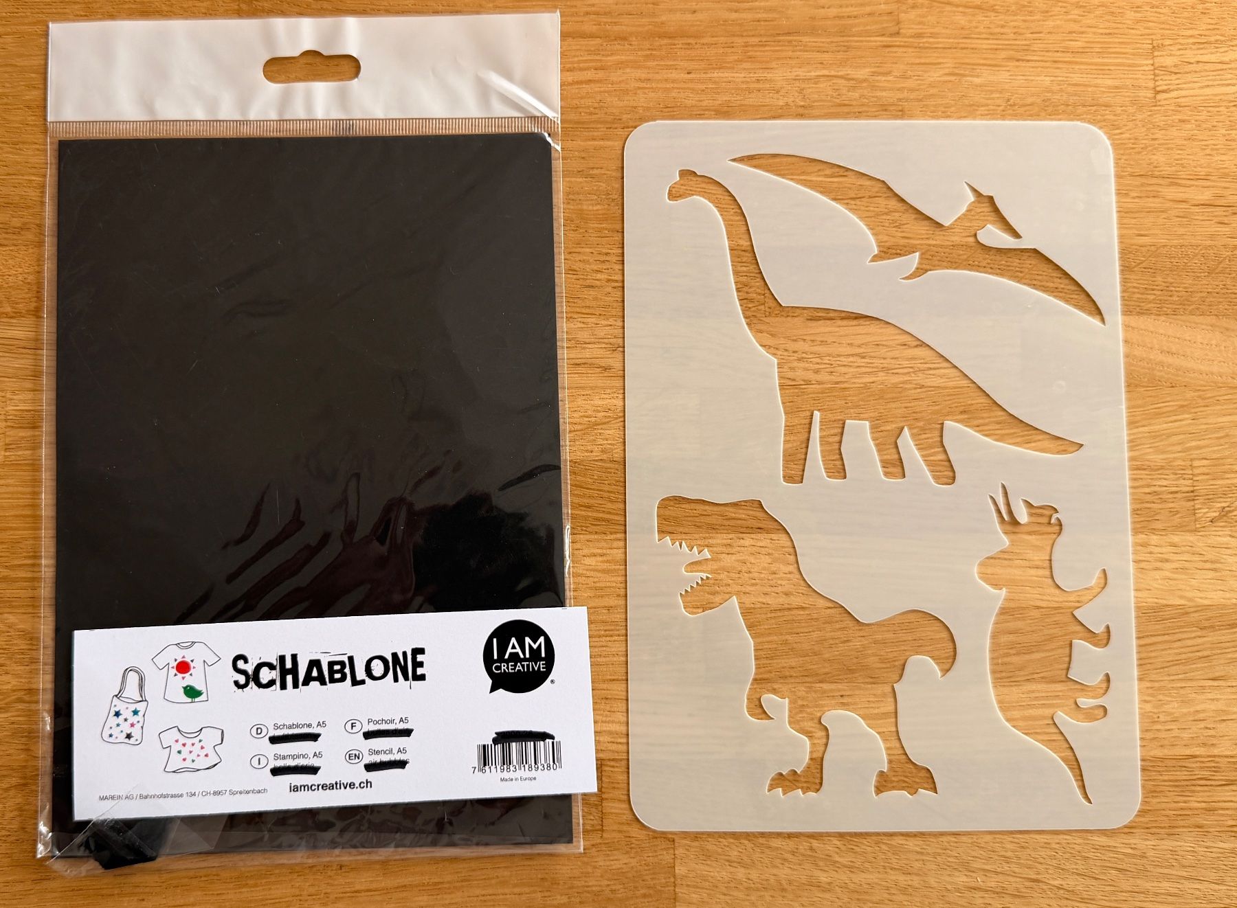 Sciablone: Basteln - Schablone Dinosaurier - A5 I AM CREATIVE – Usato da Winterthur venduto da Secondhand-Family 1