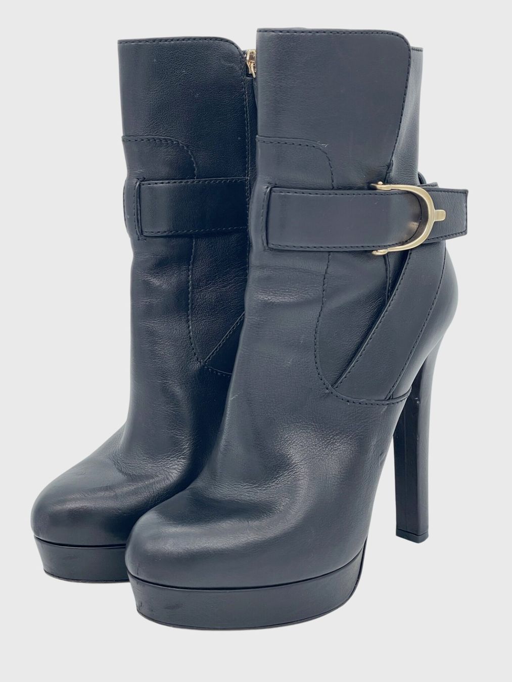 Gucci Damenschuhe: Gucci Horsebit Platform Ankle Boot EU 39.5 Schwarz – Gebraucht aus Zürich von shoe_shop 2