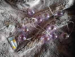 Guirlande lumineuse Lafiora, 10 LED, boules violettes ✨