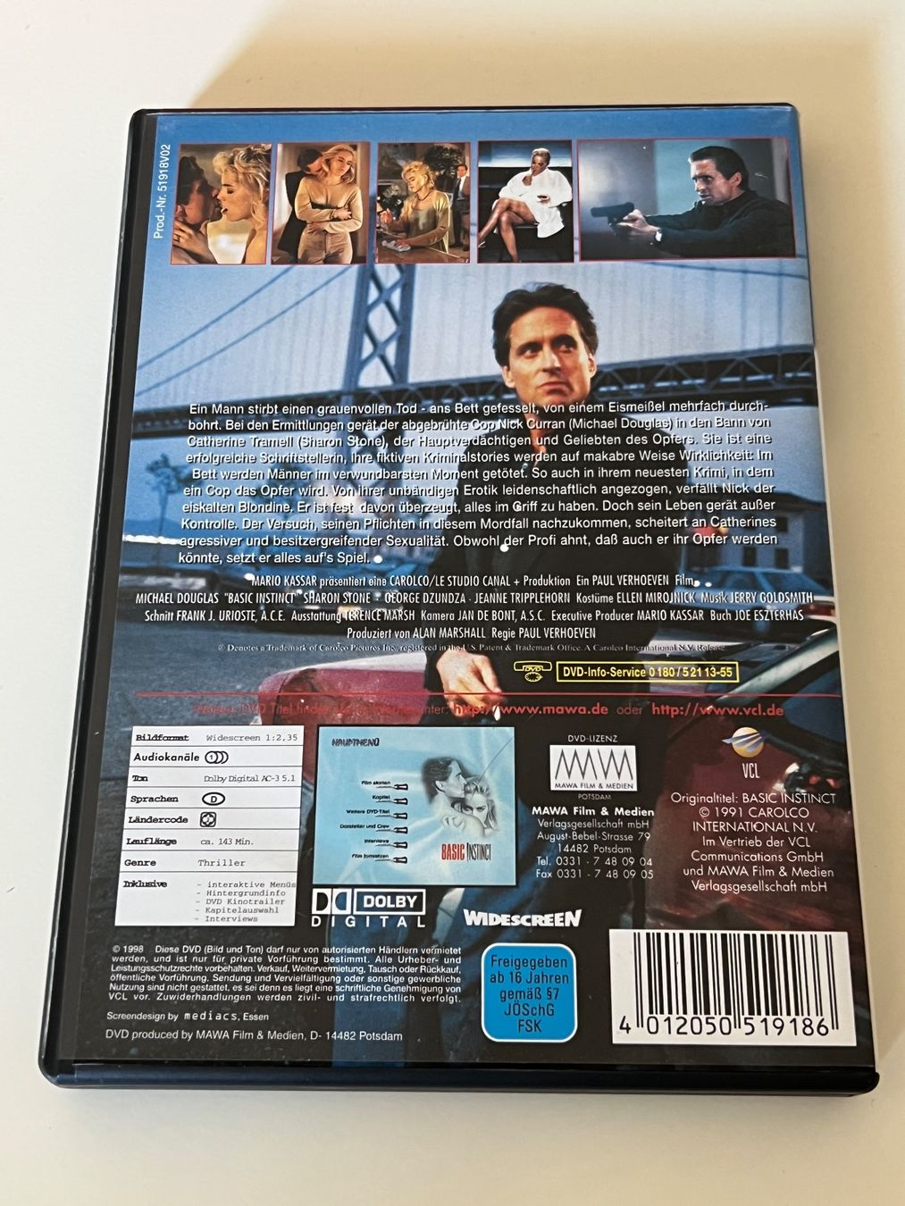 Tutti i DVDs: Basic Instinct DVD - Thriller-Klassiker! – Usato da Altstätten SG venduto da sheamus 1