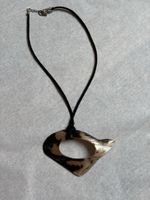 Collier vintage coquillage nacré sautoir effet daim