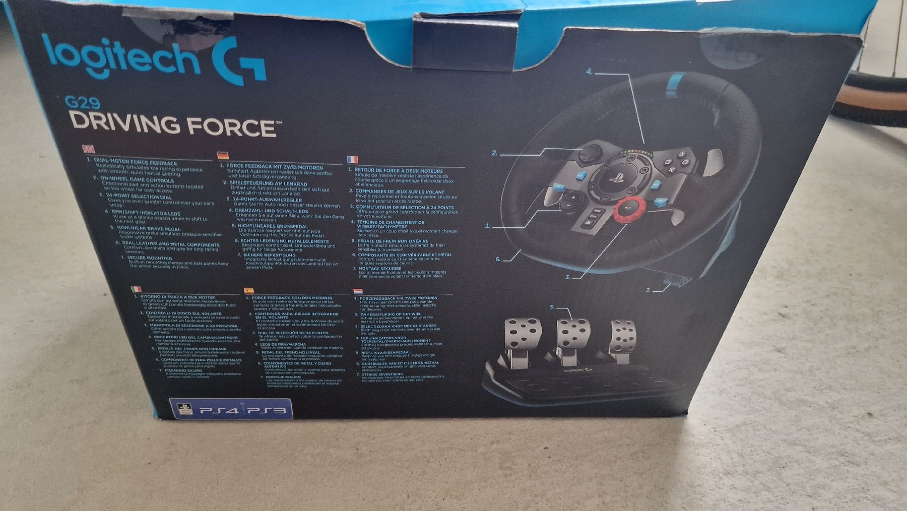 Logitech Manettes: Logitech G29 Driving Force Lenkrad mit Pedalen PS4  – D'occasion à Hasle LU par luc_9pxg 1