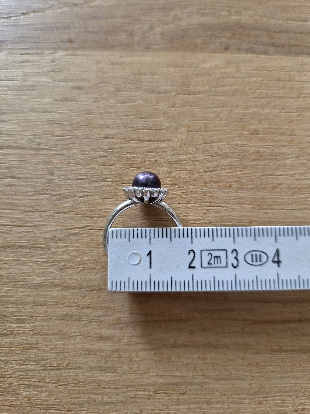 Anelli: Ring mit dunkelvioletter Perle – Usato da Dübendorf venduto da kibby90 2