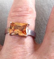 Ring 925 Silber mit synthetischem Stein
