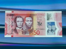 GORDON & BOGLE - Jamaica 2022 - 50 Dollars UNC - Polymer