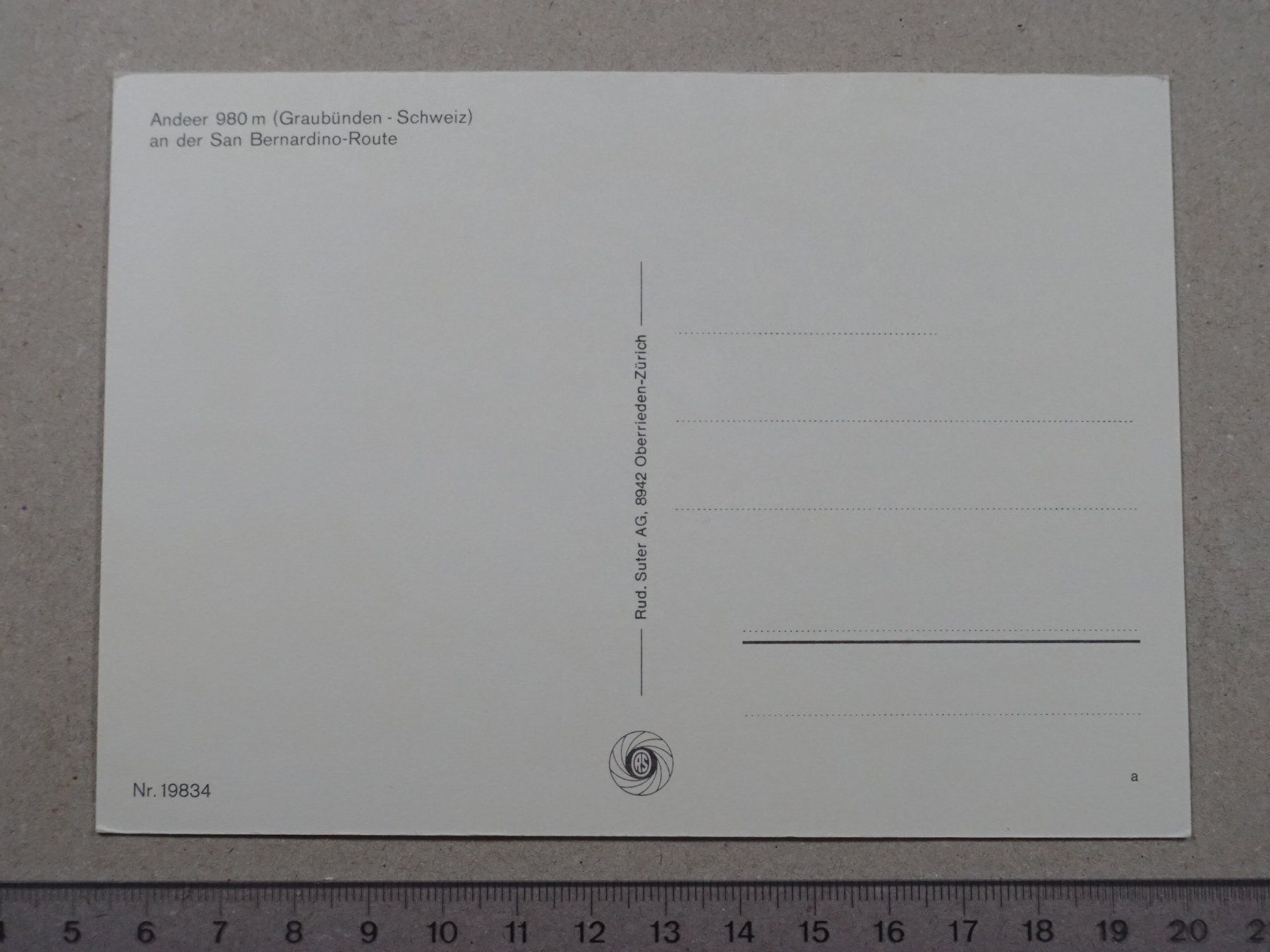Cartoline postali: Andeer – Usato da Lenzburg venduto da fh1 1