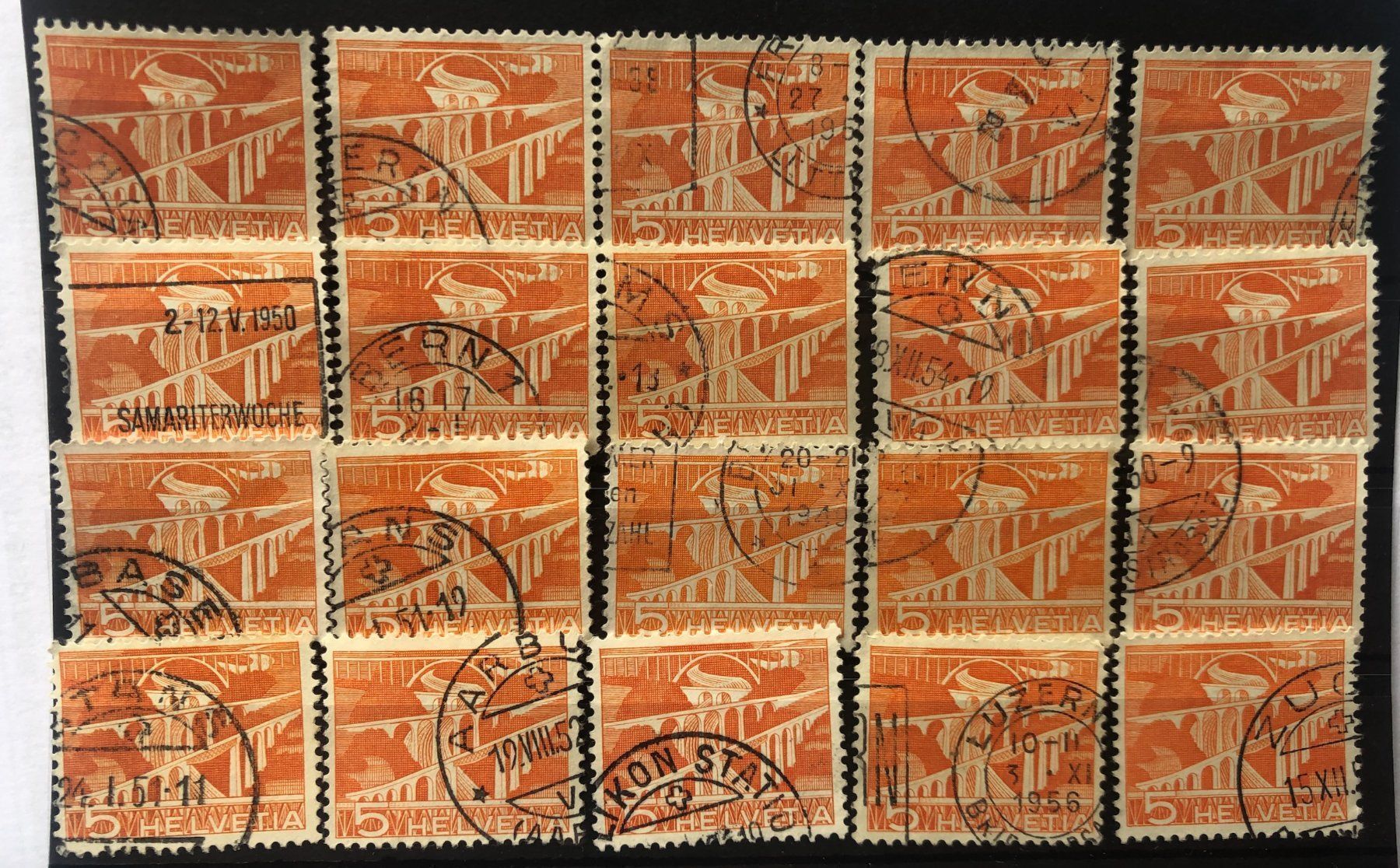 Alle Briefmarken: Nr.298 mit Stempel Einsteckkarte Voll – Gebraucht aus Aarau von Billa007