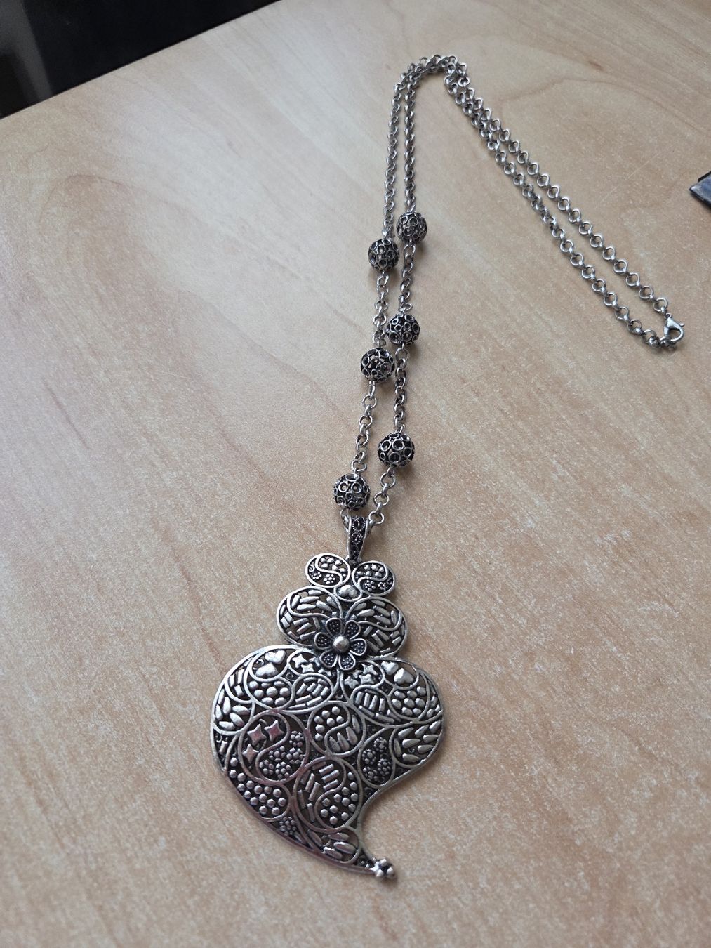 Catenine: Lange Metall Modeschmuck Kette ca 80cm – Usato da Winterthur venduto da katzen07 1