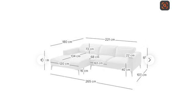 Divani: Studio Copenhagen BERRIE Ecksofa Longchair beige – Usato da Gattikon venduto da SwissYYY 6