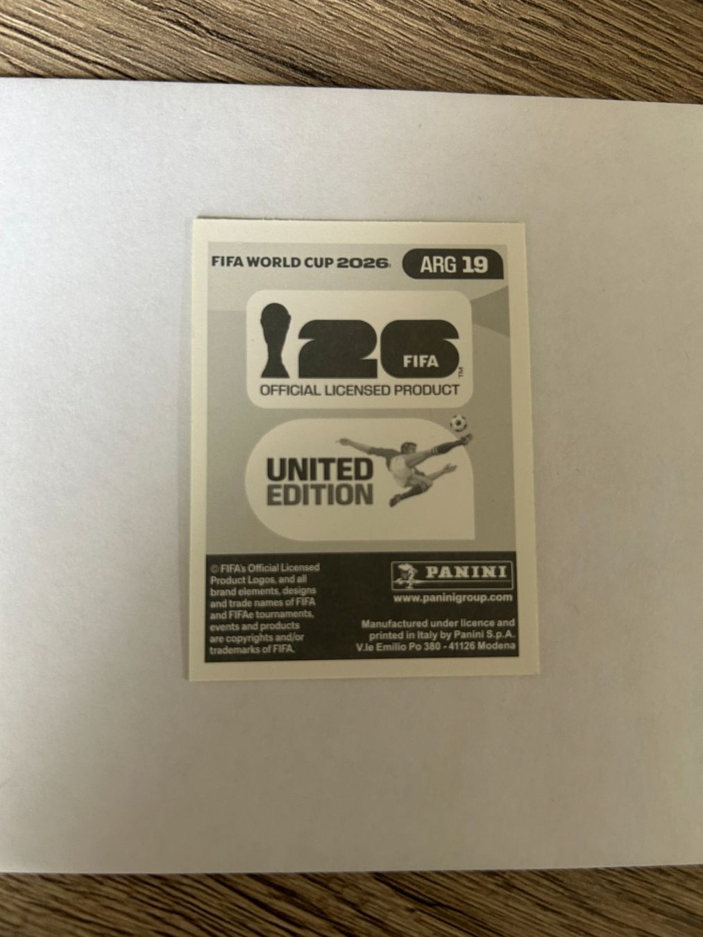 Panini Carte collezionabili: Panini FIFA World Cup 2026 - ARG 19 – Usato da Zumikon venduto da meter03 1