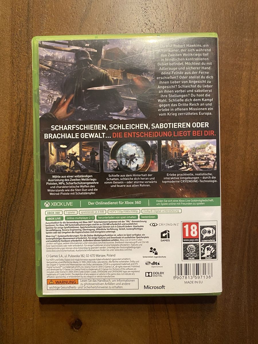 Microsoft Giochi: Enemy Front für Xbox 360 – Usato da Thunstetten venduto da Virus_33 3