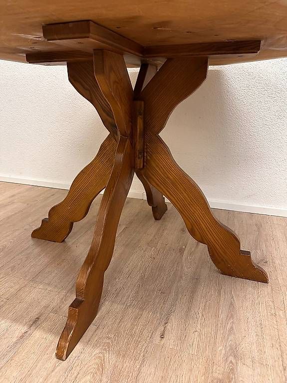 Tavoli: Vintage achteckiger Schiefertisch mit Intarsien – Usato da Obernau venduto da Arche_Noah_Brocki 3
