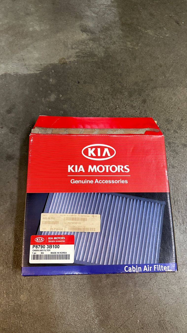 Kia Tutti pezzi di ricambio auto: Original KIA POLLENFILTER P8790-3B100 – Usato da Flawil venduto da LG-AG_Teilemarkt