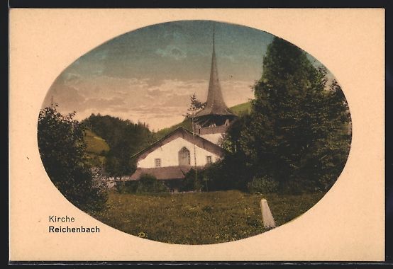 Cartoline postali: AK Reichenbach, Blick auf die Kirche – Usato da Berlin venduto da bartko-reher