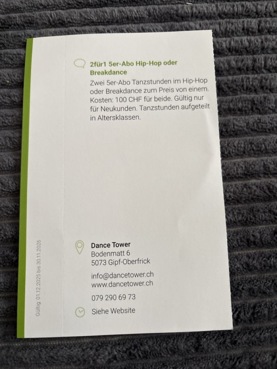 Gutscheine: Trois Bons à Gipf-Oberfrick – Neu (gemäss Beschreibung) aus Düdingen von Yellow 2