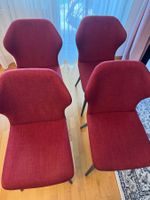 4 rote Stoffstühle von Micasa