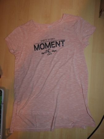 Mädchen T-Shirt Rosé mit Print Grösse 158/164