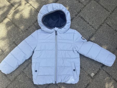 Kinder Steppjacke hellblau mit Kapuze