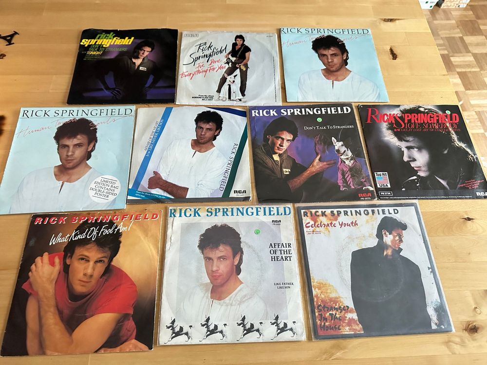 RICK SPRINGFIELD Single Sammlung rare Postersleeve 7