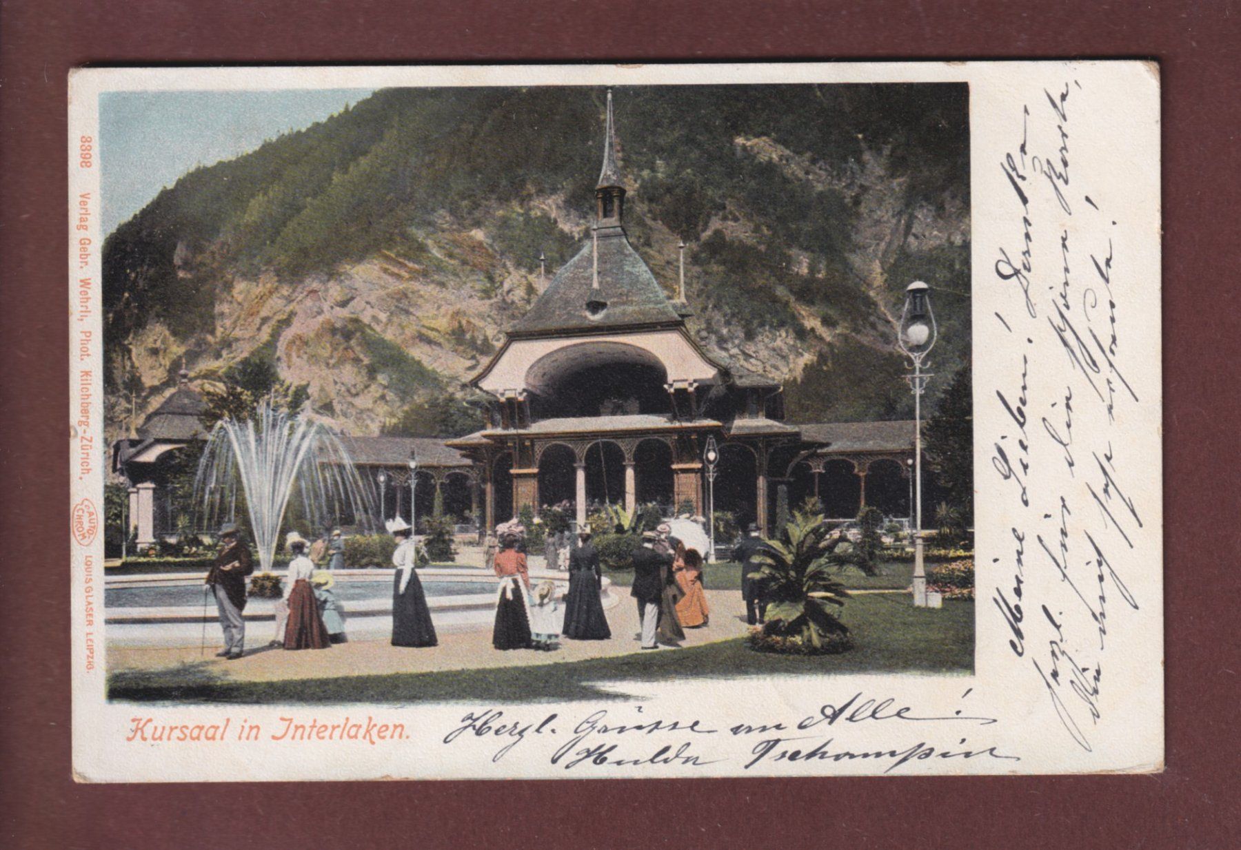 Ansichtskarten: INTERLAKEN - Kursaal - 1902 – Gebraucht aus Pully von nicecards
