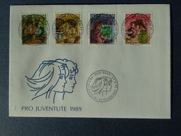 1989 Pro Juventute FDC mit ET-Voll