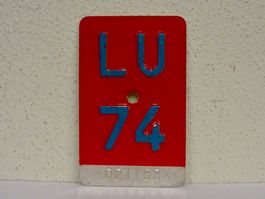 LU 74 VELONUMMER - FAHRRADSCHILD