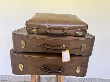 Koffer Vintage Leder braun 3er Set gebraucht