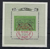 Genf Block gestempelt 17.IX.43 ET.    14412
