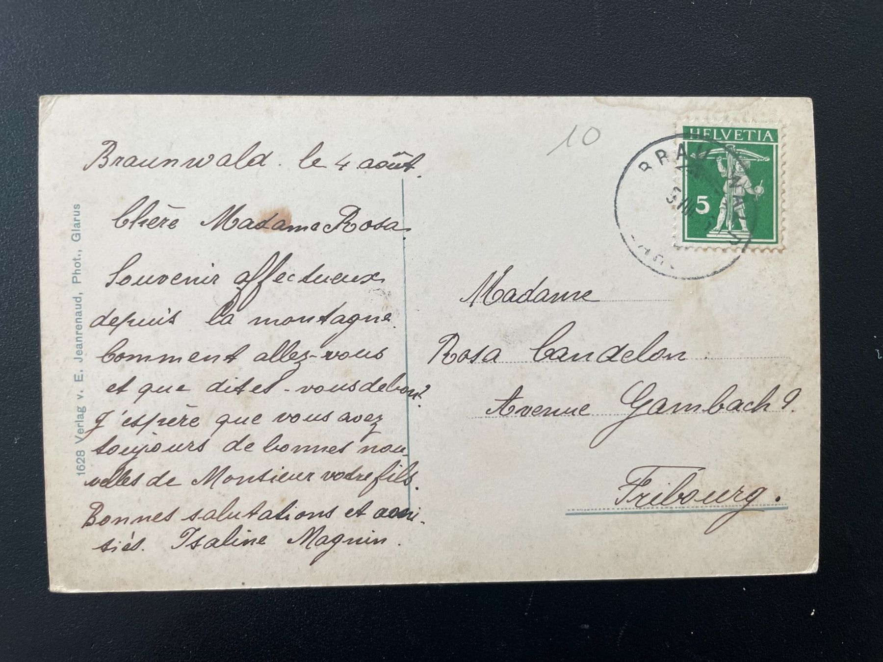 Cartoline postali: AK GL Braunwald, von der Rietalp – Usato da Thal venduto da Danny82 1