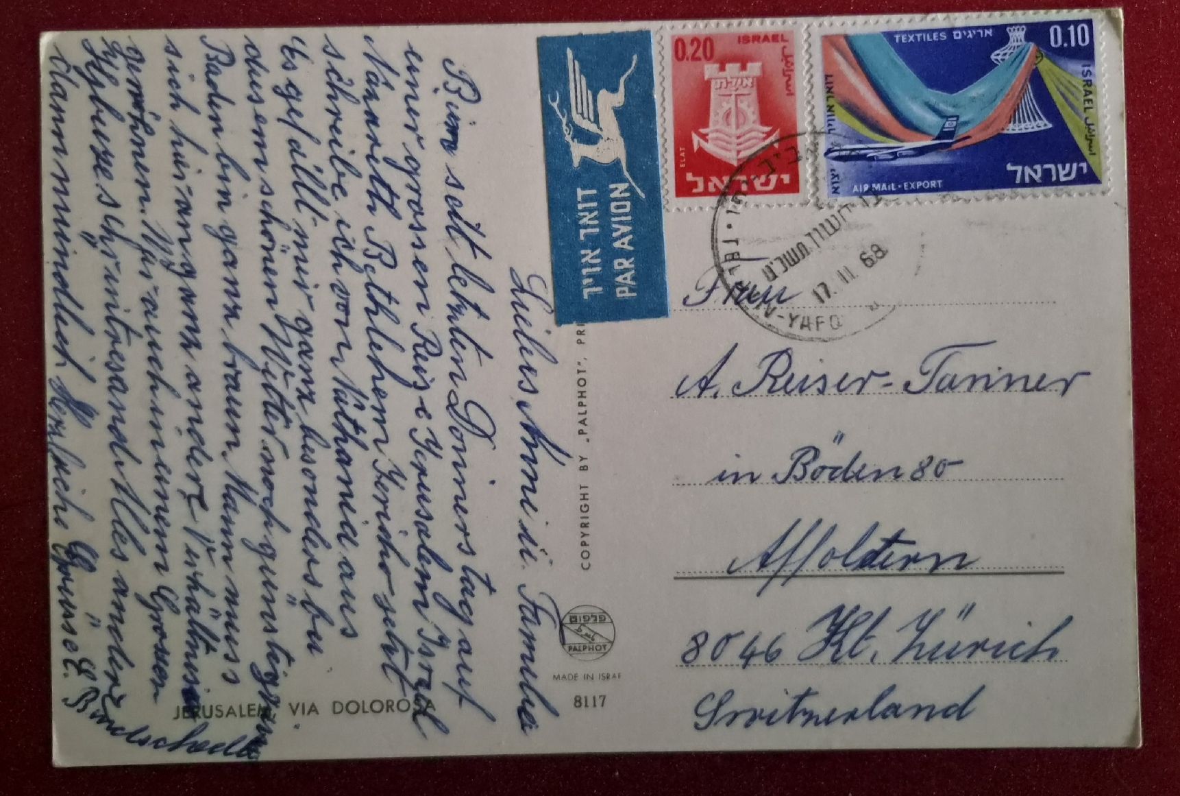 Cartoline postali: Jerusalem Via Dolorosa 1968 – Usato da Melchnau venduto da Arthurius 1
