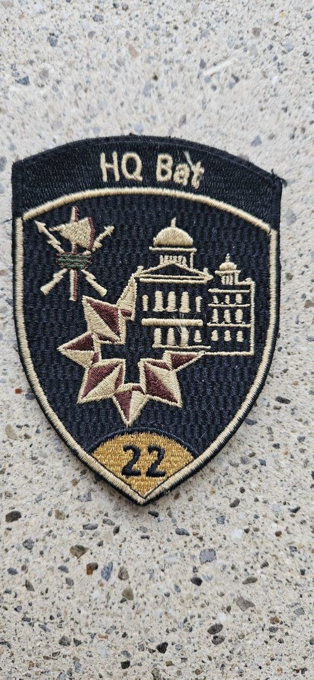 Schweizer Armee Placchette & Badge: *** Badge HQ Bat mit Klett *** – Nuovo e nell'imballaggio originale da Riedholz venduto da fr_sIruP