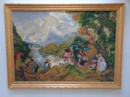 Grosser Goldrahmen - Gobelin Jugendstil