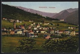 Tesserete, Panorama mit Bergen, 1924