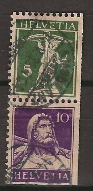 Tous les timbres: CHZ17y - Se tenant Z17y obl. – D'occasion à Trélex par Phil_Albert