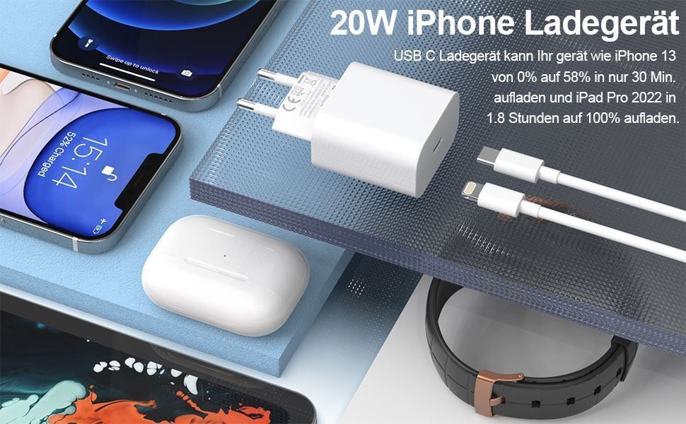 Caricabatterie: 4er Pack Ladekabel&Ladegerät für iPhone – Nuovo (secondo la descrizione) da Thun venduto da 365buy 3
