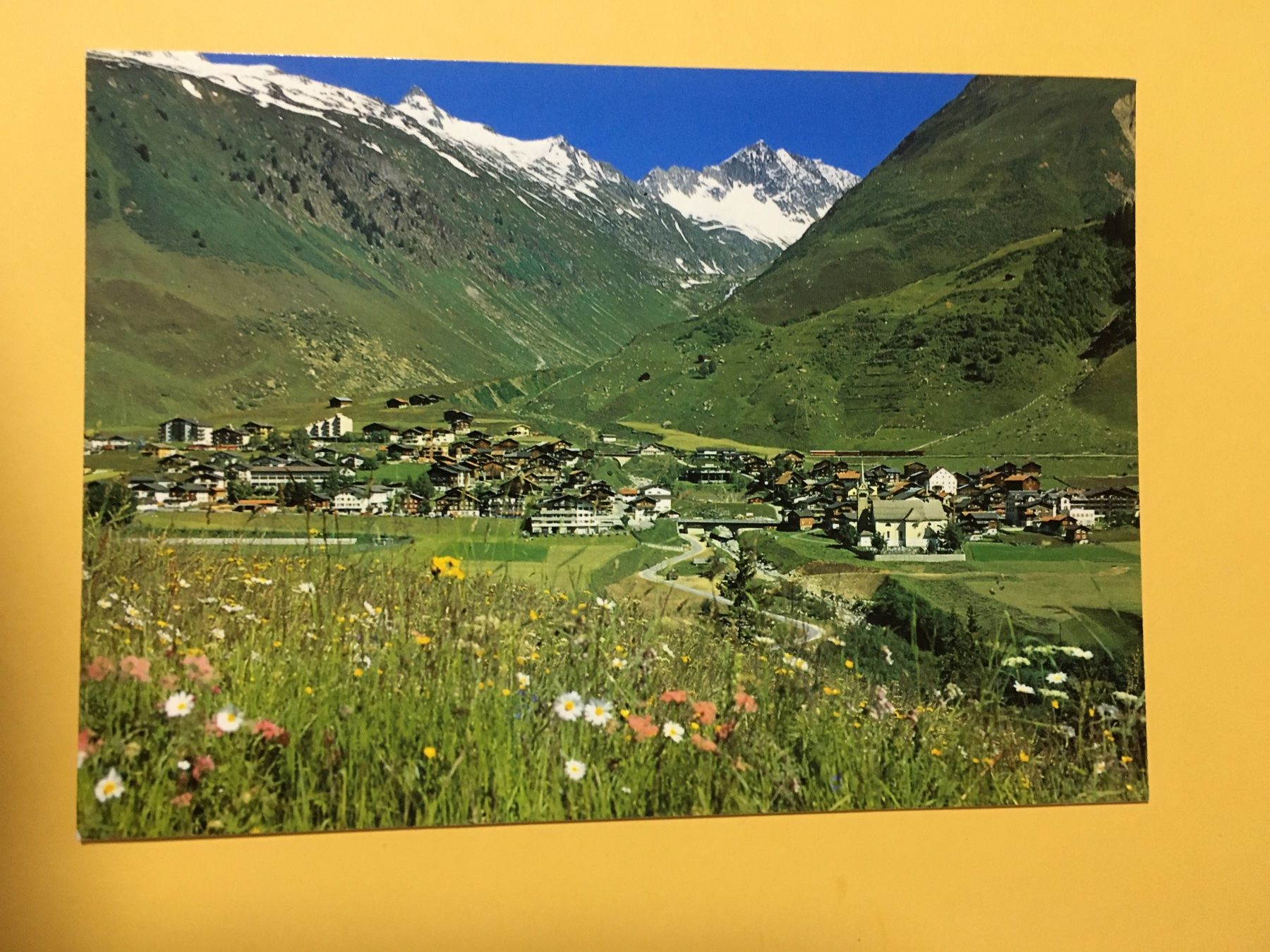 Ansichtskarten: Sedrun Graubünden Gesamtansicht – Gebraucht aus Küttigen von Melisch1000