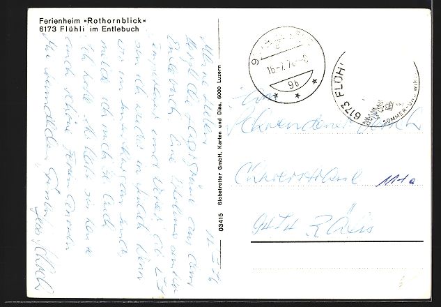 Cartoline postali: Flühli im Entlebuch, Ferienheim Rothorn – Usato da Berlin venduto da bartko-reher 1
